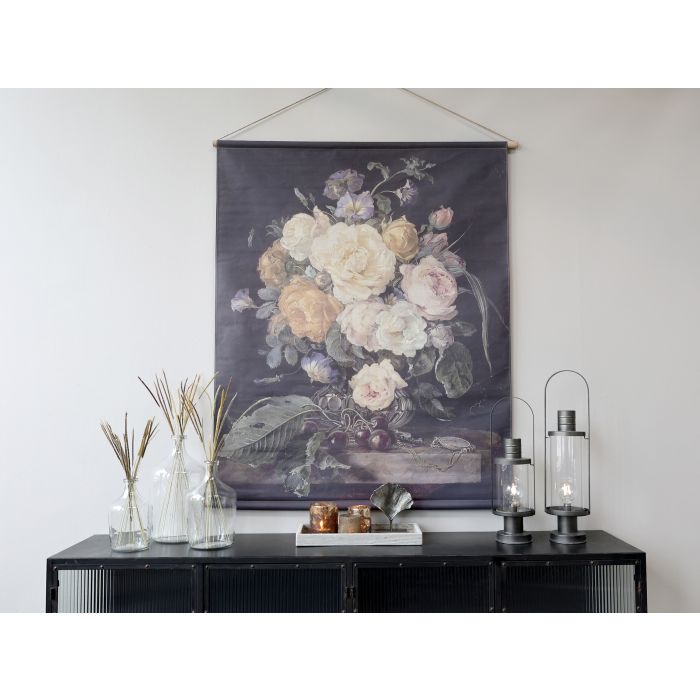 Canvas for hanging w. floral print