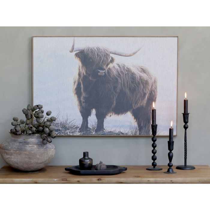 Billede m. tyr og naturramme