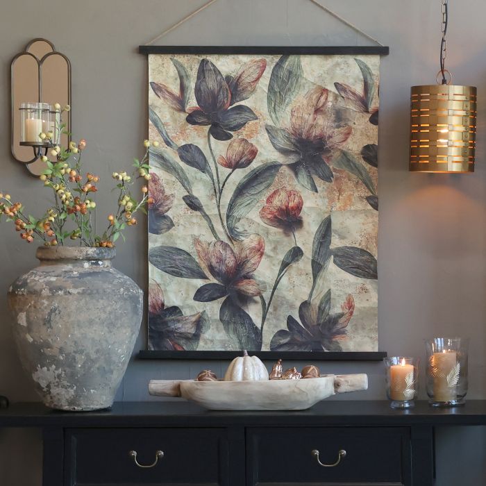 Canvas for hanging w. flowers