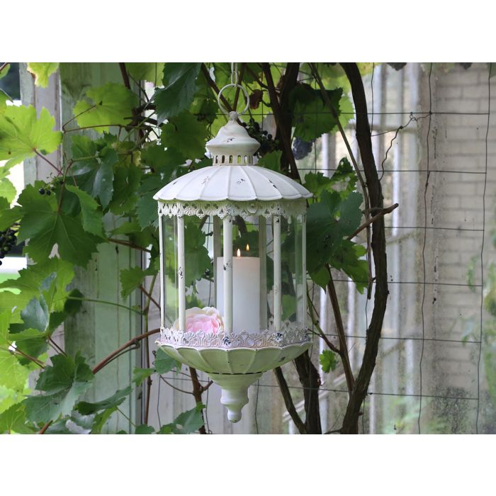 Laterne m. Kette & Spitzenkante