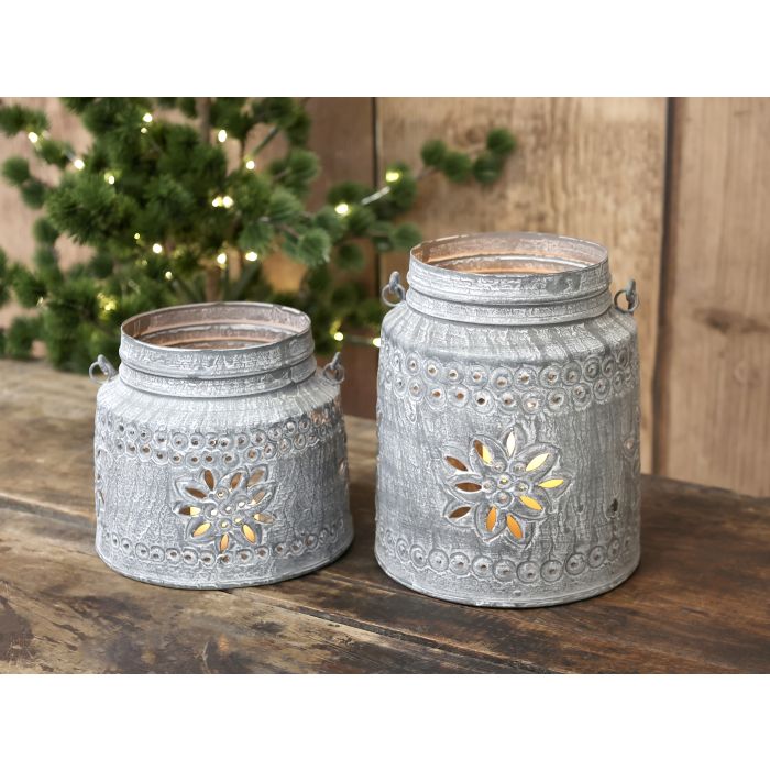 Lanterne m. mønster og hank