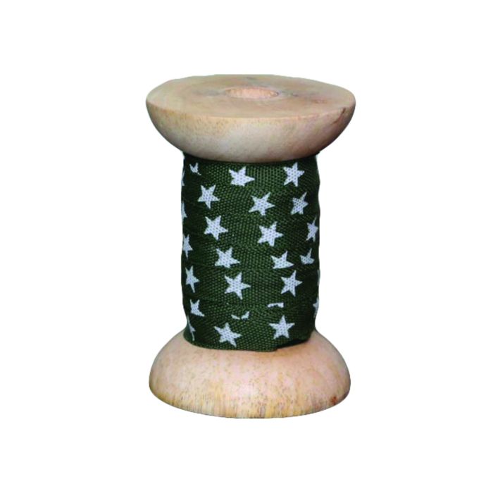 Ribbon w. stars on wooden spool