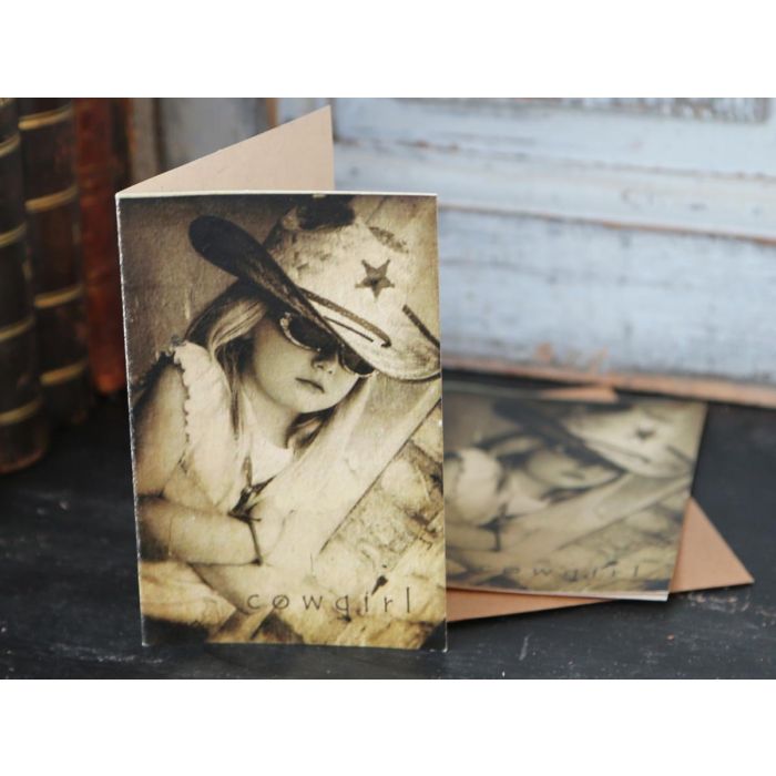 Kort Cowgirl m.kuvert