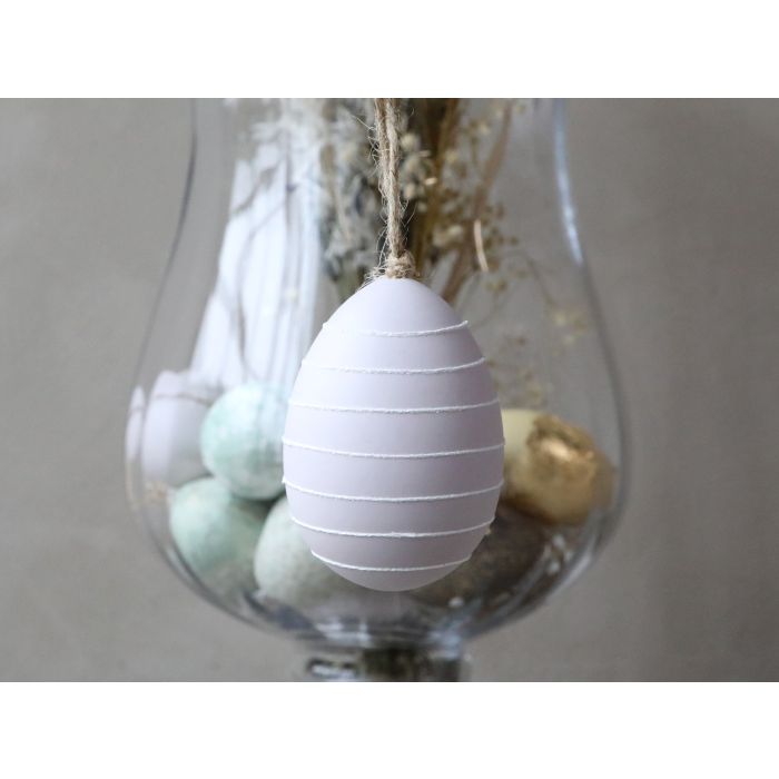 Æg m. hvide glimmer striber