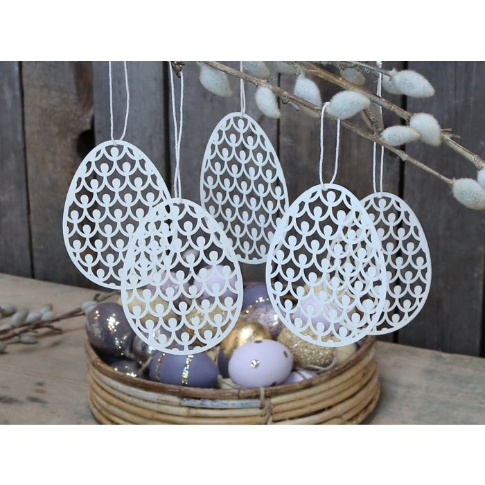 Scherenschnitt Ei mit Muster Set/5