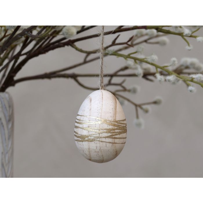 Påskeæg m. guld striber