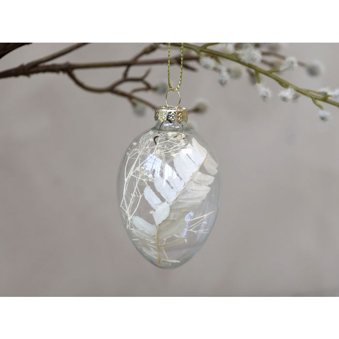 Easter Egg in glass w. flower