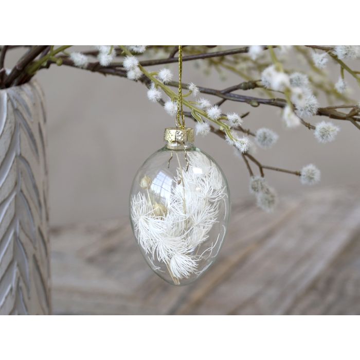 Påskeæg i glas m. blomst