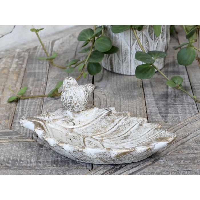 Vittel Vogelbad m. Gold Muster