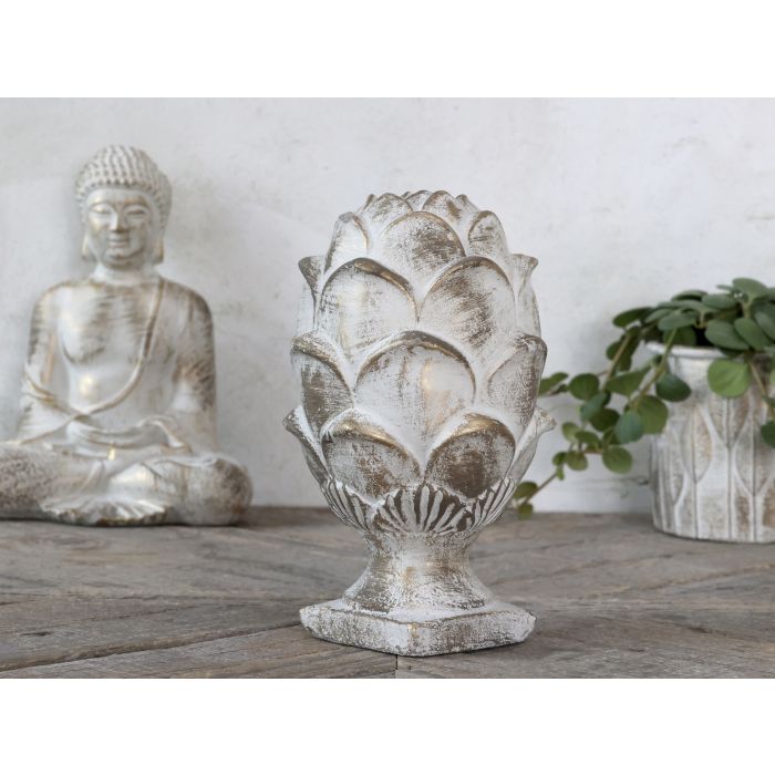 Vittel Dekor på fod m. guld mønster