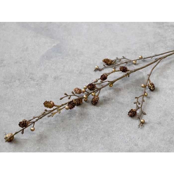 Fleur Gren m. kogler og glimmer