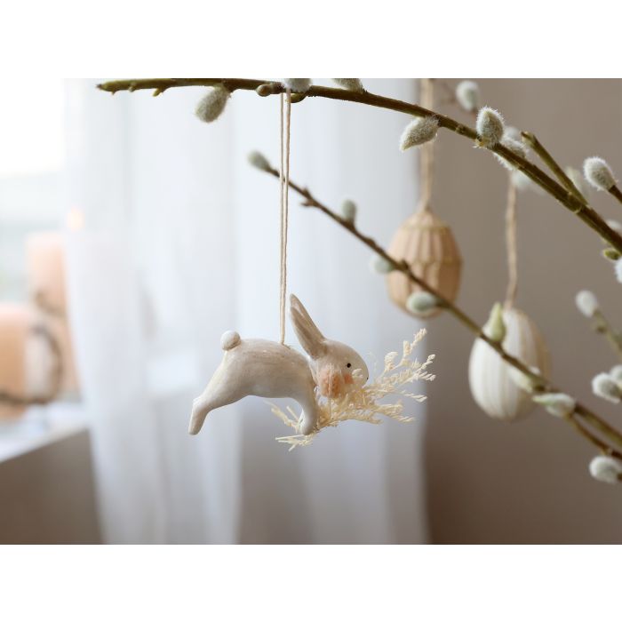 Kanin m. blomster