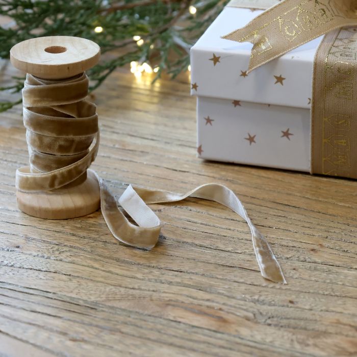 Velvet Ribbon on wooden spool