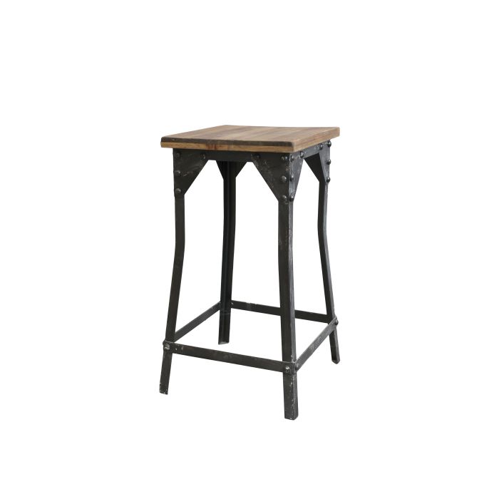 Alter Hocker m. Holz Sitz