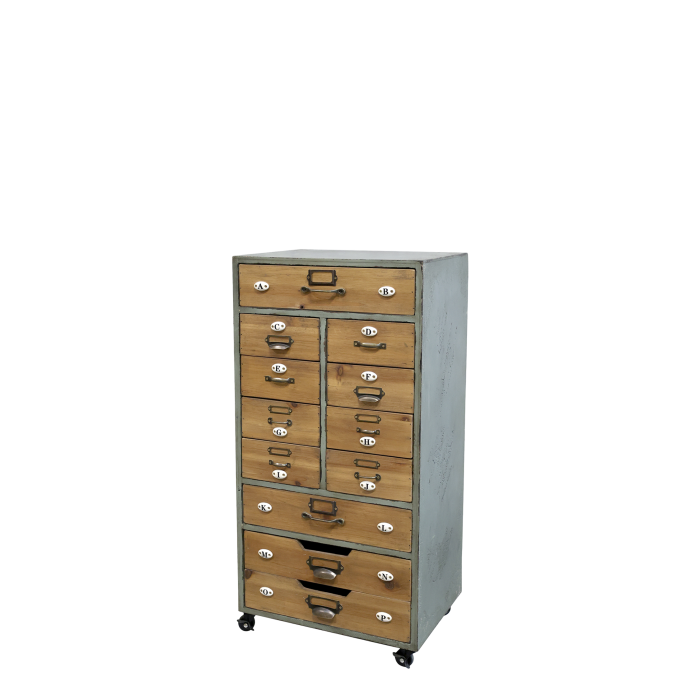 Gl. fransk Kommode m. 12 skuffer