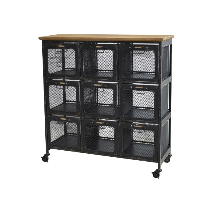 Kommode m. 9 fil de fer skuffer