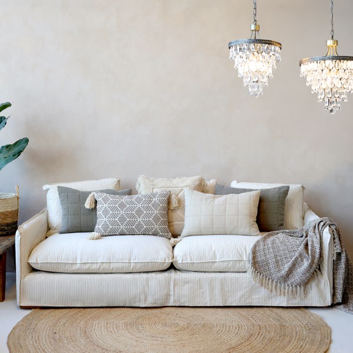 Malo Sofa i hør m. 5 puder