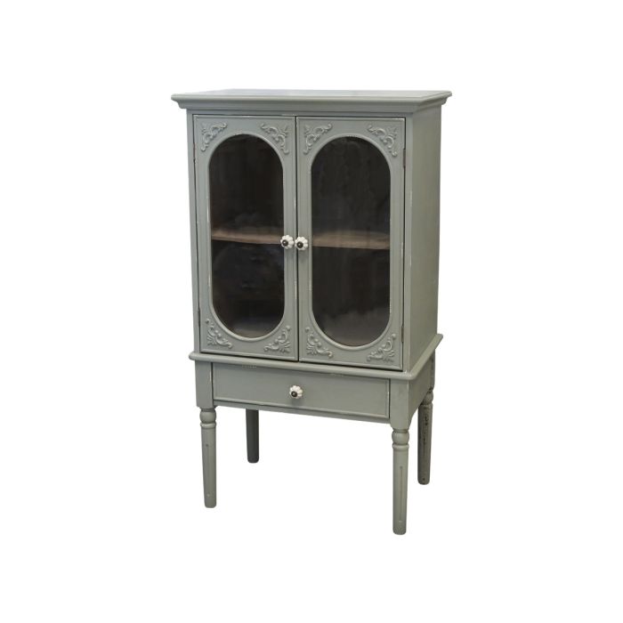 Fransk Skab m. ovale glas låger