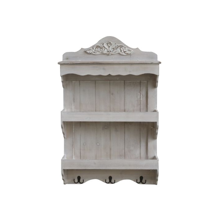 Reol m. 2 hylder og 3 knager