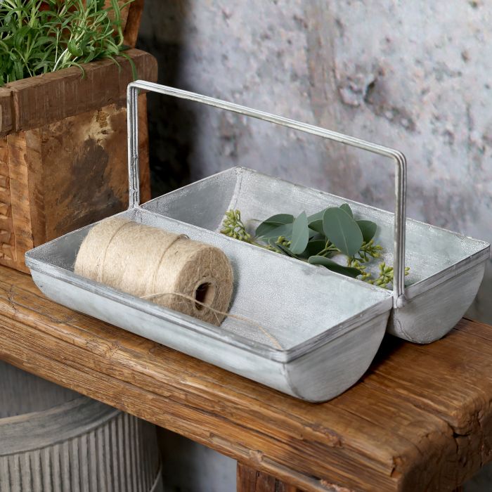 Boîte avec poignée et 2 compartiments