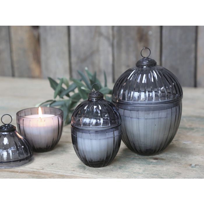 Glas Æg m. stearin og rilleudskæring