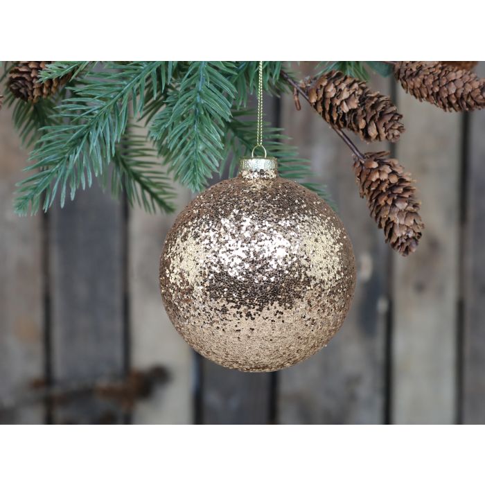 Weihnachtskugel m. glitzer