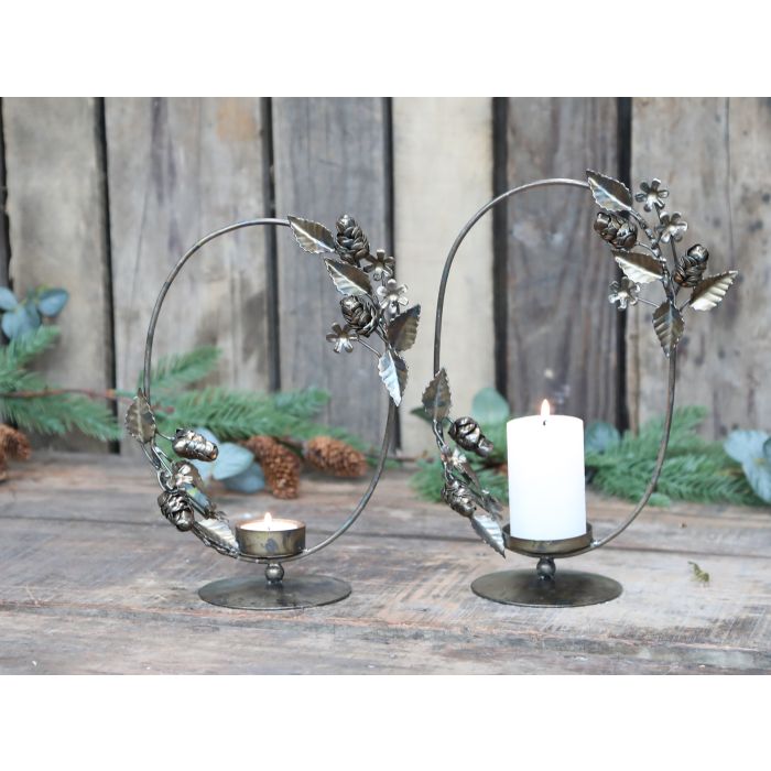 Krans til bloklys på fod