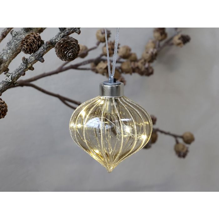 Tropfen m. Glitzer LED