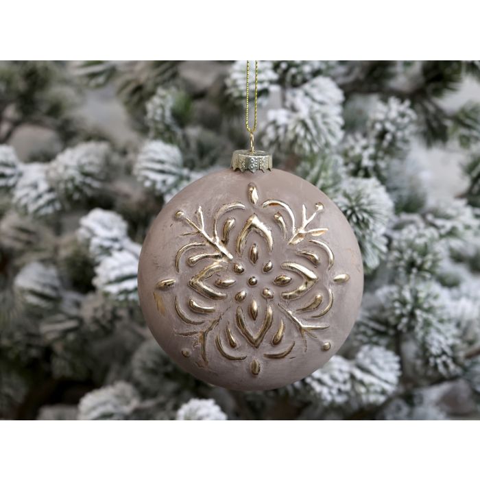 Julekugle m. guldmønster