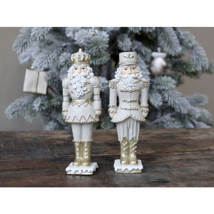 Nøddeknækker m. guld deko sæt af 2