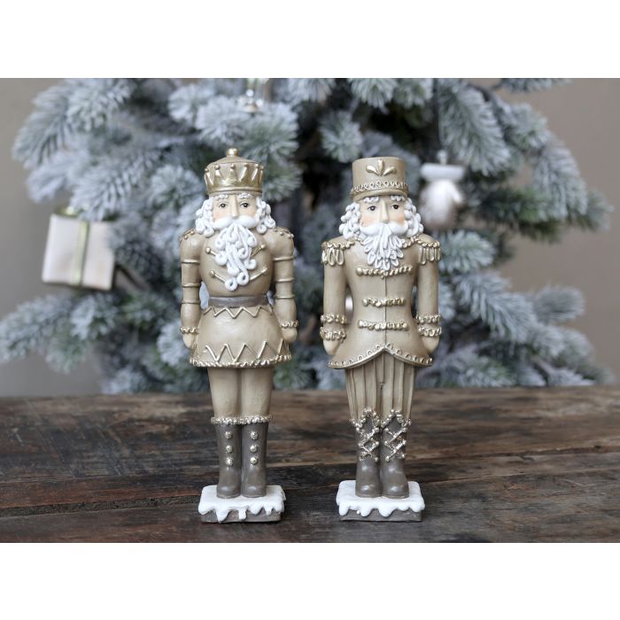 Nøddeknækker m. guld deko sæt af 2