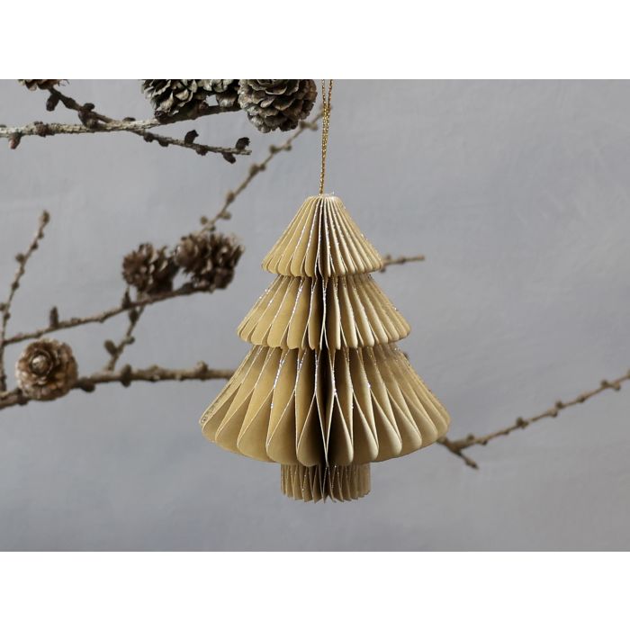 Juletræ i papir til ophæng