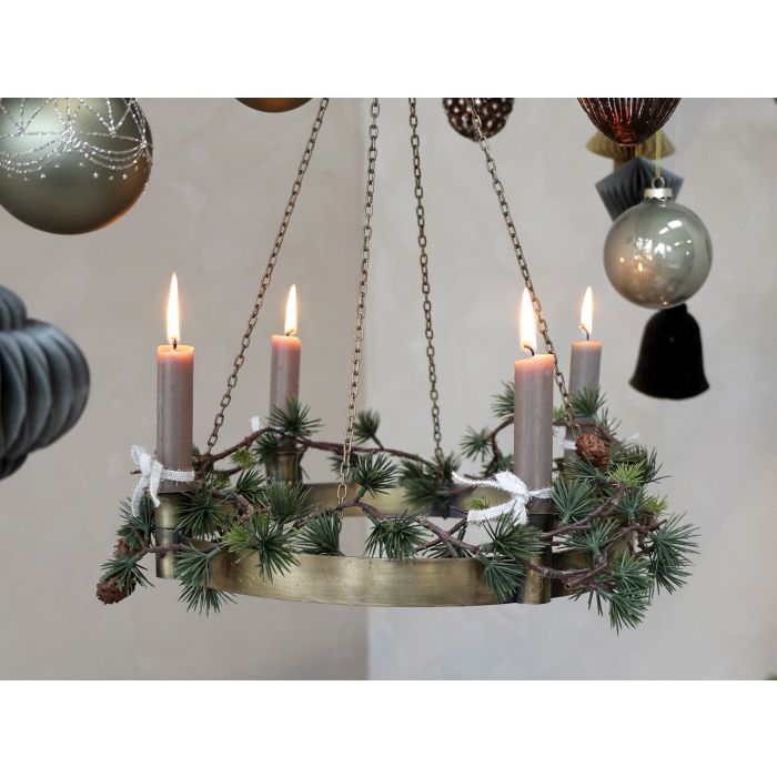 Adventskrans m. kæde til ophæng
