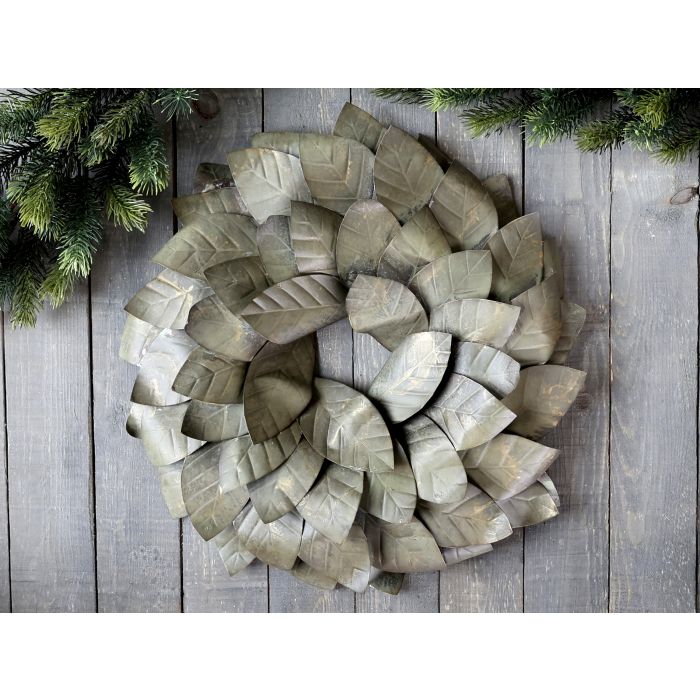 Krans m. blade til væg