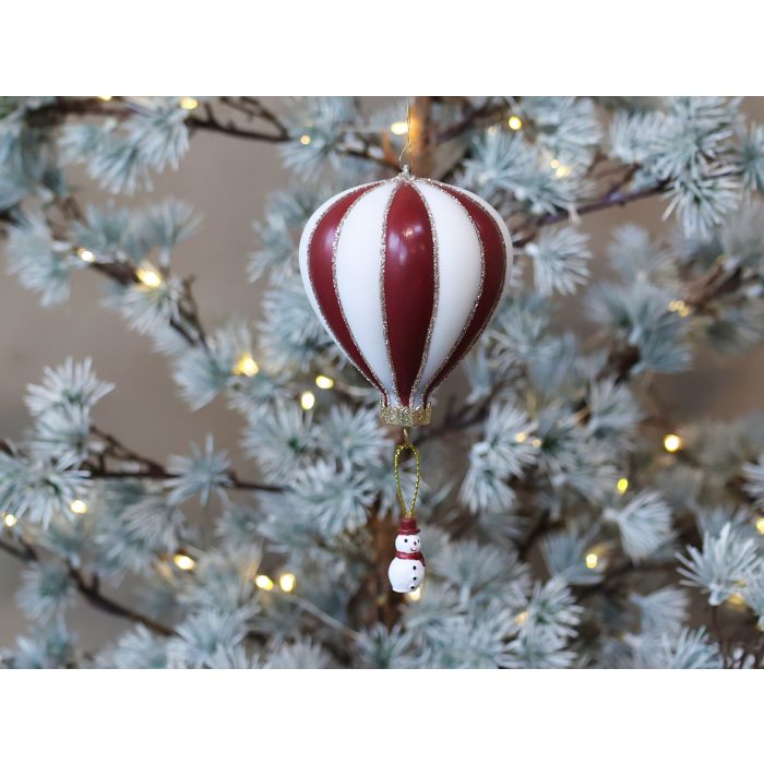 Hot Air Balloon w. snowman for hanging