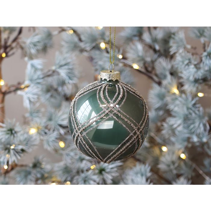 Julekugle m. glimmertern
