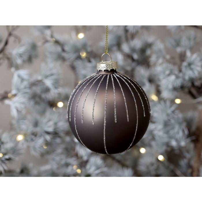 Julekugle m. glimmer