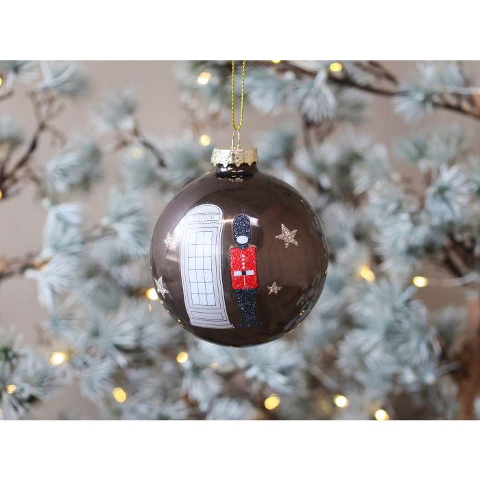 Christmas Bauble w. phone box & soldier