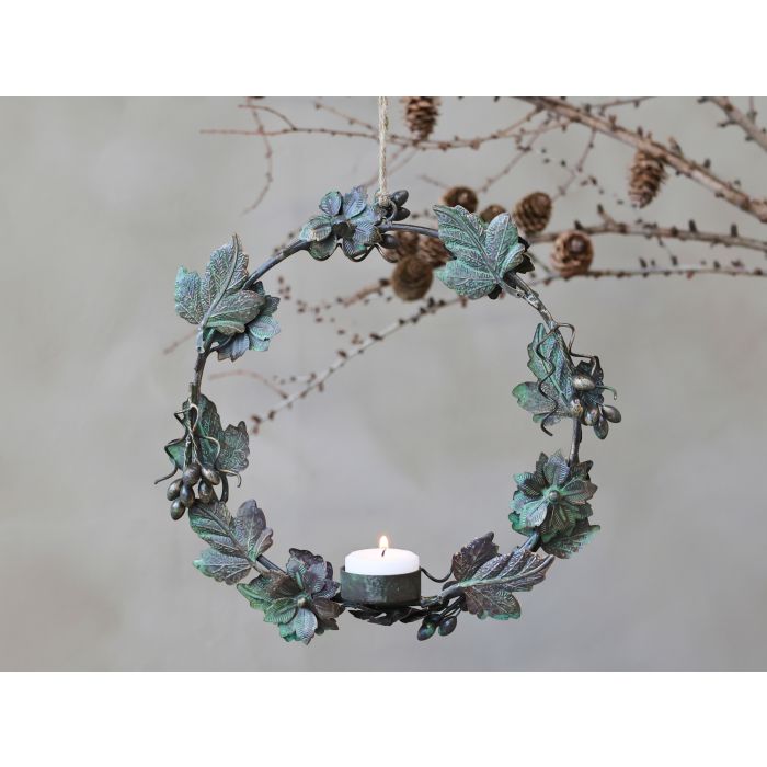 Wreath for tealight w. hanger