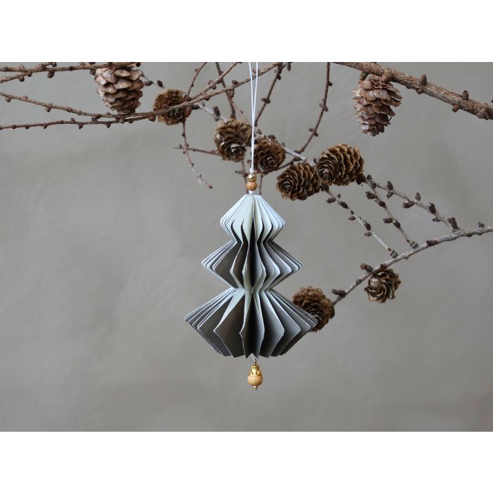 Ornament i papir m. træperle