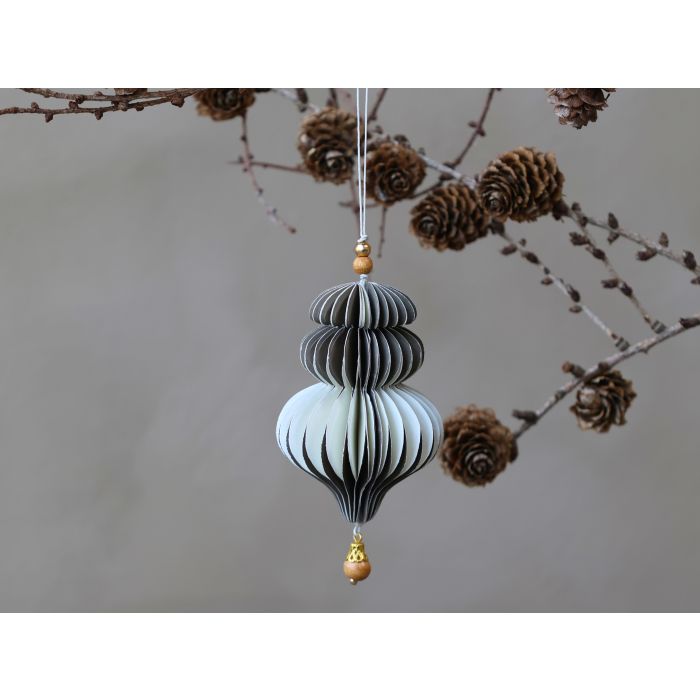 Ornament i papir m. træperle