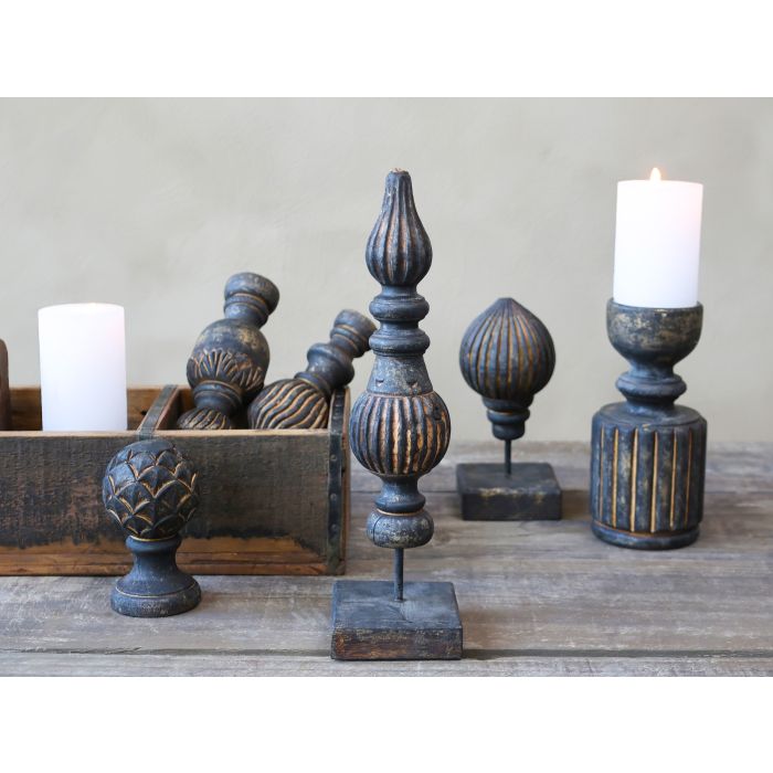 Dekor på fod m. riller