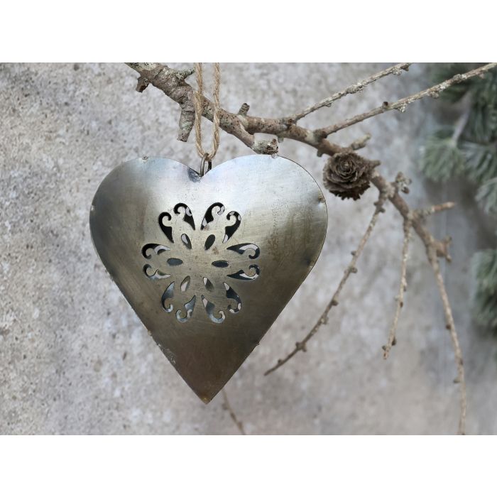 Hjerte m. mønster til ophæng