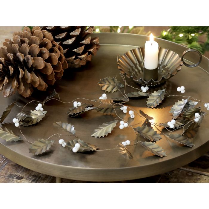 Ranke m. blade og perler