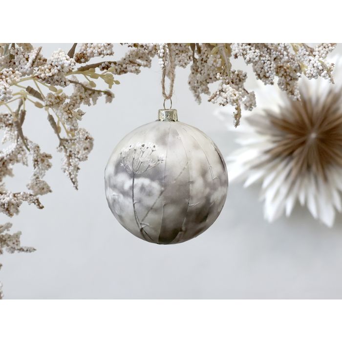 Julekugle m. naturprint