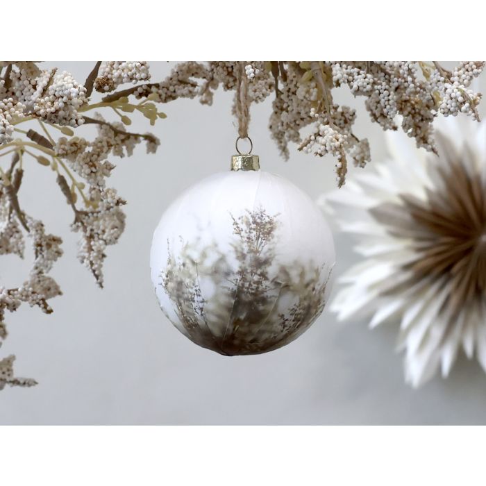 Christmas Bauble w. nature print
