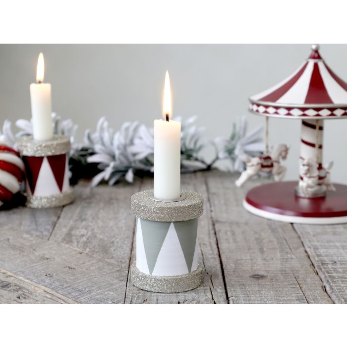 Candlestick drum w. glitter