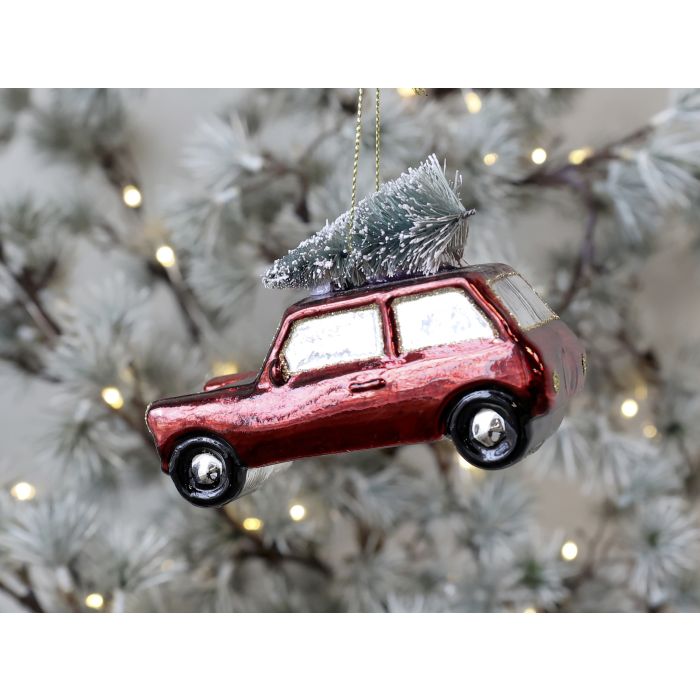 Bil m. juletræ