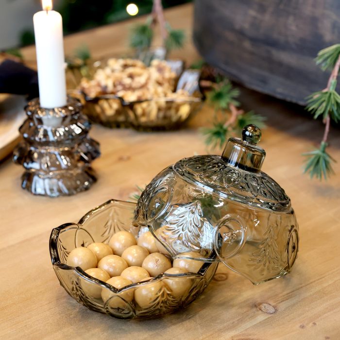 Bowl w. lid Christmas bauble