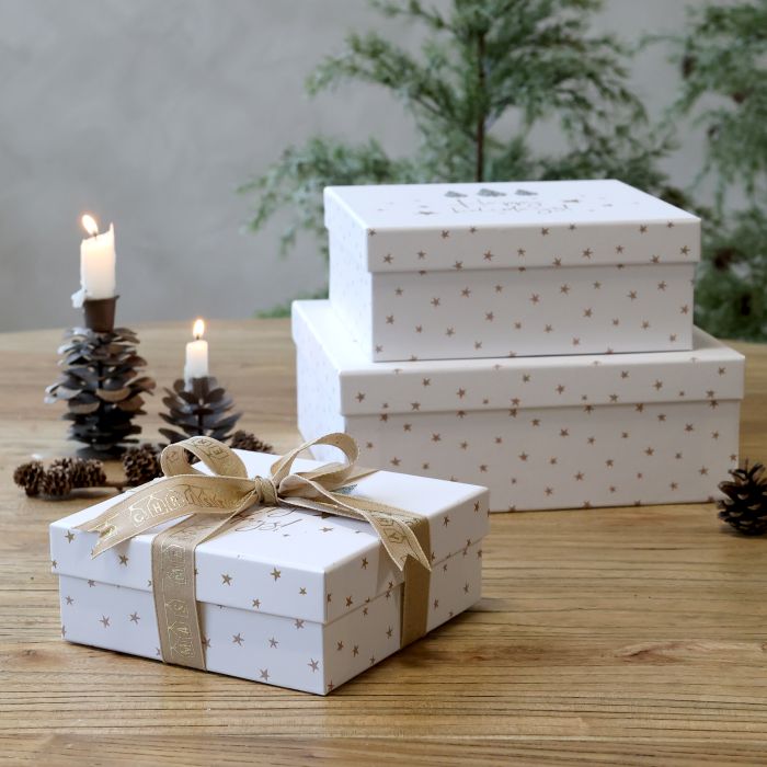 Box w. stars set of 3